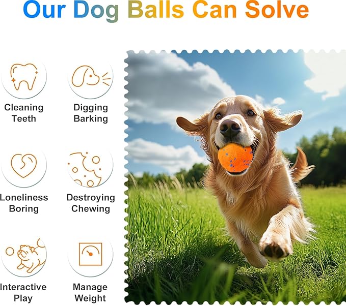 Interactive Dog Toys Ball, Automatic Moving, Bouncing Chew Toys, E-TPU Material, Suitable for Large and Medium-Sized Dogs, Used for Boredom Relief and Daily Training, USB Rechargeable-Mewly Pet