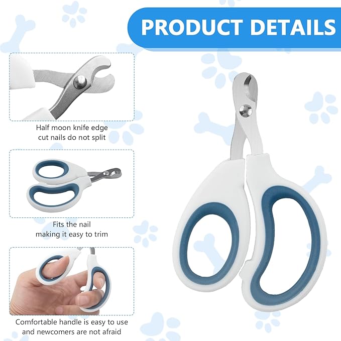 20 Pcs Cat Nail Clipper Bulk Kitten Claw Trimmer Pet Nail Cutter Claw Care for Cats, Kittens, Bunny, Puppy, Rabbit, Gatos, and More-Mewly Pet