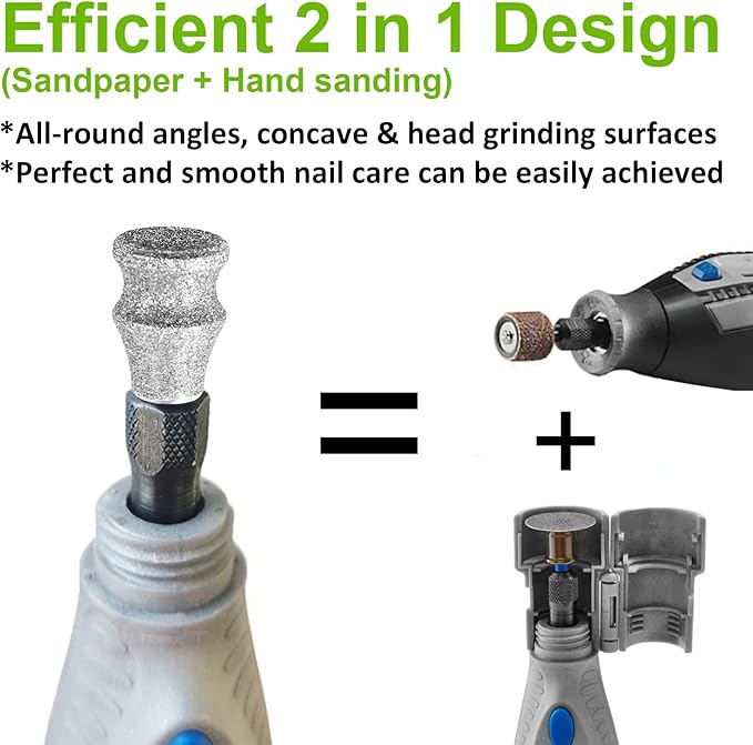 Diamond Dremel Dog Nail Grinder Attachment, Diamond Rotory Bit for Dogs&Pets Nail Care, 1/8'' Pet Nail Grinder Wheel Work with Dremel Sanding Drums for Animals Nail Care & Home Grinder Tools-Mewly Pet