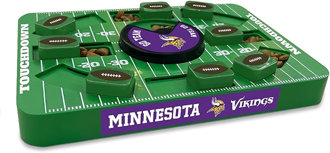 Pets First NFL Minnesota Vikings Large Puzzle Toy - New Size, Interactive Dog Treat & Slow Feeding Puzzle-Mewly Pet