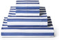Mellanni King Sheets Set - 4 PC Iconic Collection Bedding - Hotel Luxury, Extra Soft, Cooling Bed Sheets - Wrinkle, Fade, Stain Resistant (King, Oxford Stripe Blue Nova)