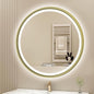 S'bagno 24'' Round Gold LED Mirror for Bathroom with Frontlit & Backlit, LED Vanity Mirror with Metal Frame, Anti-Fog, Stepless Dimmable, 3 Colors Temperature
