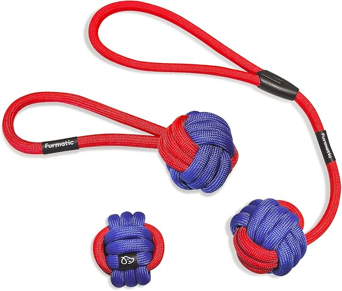 Rope Dog Toys for Small and Medium Dogs | Dog Toys for Aggressive Chewers | Dog Tug of War Toy for Interaction and Teeth Cleaning, Set of 3 Ropes-Mewly Pet