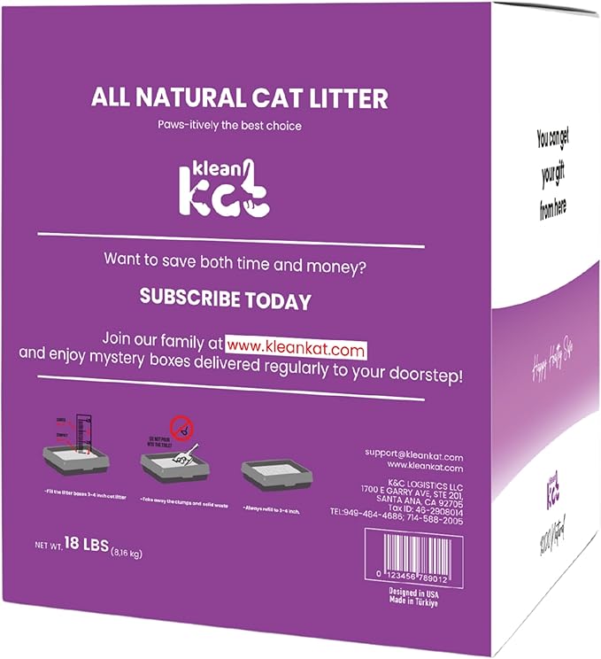 All Natural Clumping Cat Litter – Multiple Scents – Low Dust, Odor Control – (Lavender) 18 lb - Surprise Toy Inside-Mewly Pet