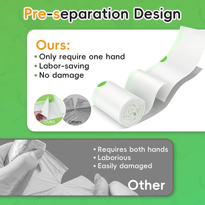 60 Pack Cat Litter Box Liners for Meo Want SC01, MW-SC02, MW-LR01,1.5 Mil Thick Drawstring Heavy Duty Leak-proof Disposable Smart Self-Cleaning Litter Box Robot Waste Drawer Trash Bags 18" x 12.6"-Mewly Pet