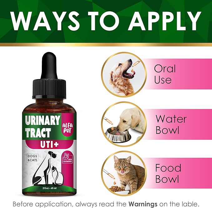 Сat Urinary Tract Infection Treatment with Cranberry – Dog UTI Treatment to Care for Bladder – Cat UTI Treatment for Kidneys – Preventive Support for Renal Health in Drops – 2 Oz-Mewly Pet