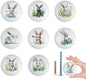 8pack1.5 Rabbit with Flower Ceramics Cabinet Knob Handle Round Animal Nursery Kids Room Furniture Dresser Drawer and Pulls