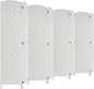 Rose Home Fashion Room Divider, 6 ft Tall Room Dividers and Folding Privacy Screens, 16in Privacy Screen 8 Panel White Space Temporary Wall Foldable Partition Separation
