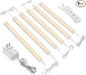 ASOKO Dimmable Under Cabinet Lighting - 6 Pcs 12 Inch Linkable Led Counter Light Bars, Warm White 2700K, DC24V 1320Lumens, 18W Shelf Lighting (ETL Plug)