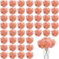 100PCS Artificial Hydrangea Flowers, Fake Flowers Silk Hydrangea Full Flowers Heads with Stems for Wedding Home Party Shop Baby Shower Decor (Xiangfei Pink)