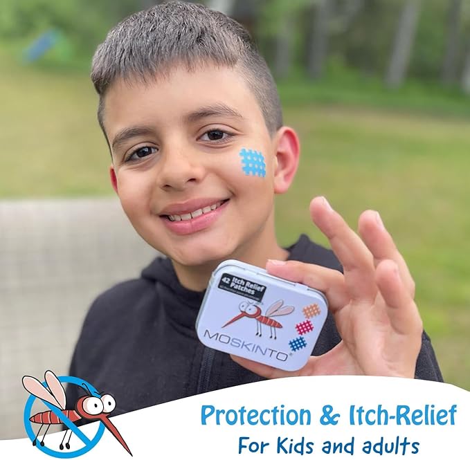 Moskinto The Original Mosquito Itch Relief Patches for Kids & Adults, Bug Bite Patches Soothe Swelling & Itching, Anti Itch Bug Bite Relief, Suction Tool Alternative, Family Pack, 42 Count, Pack of 2-Mewly Pet