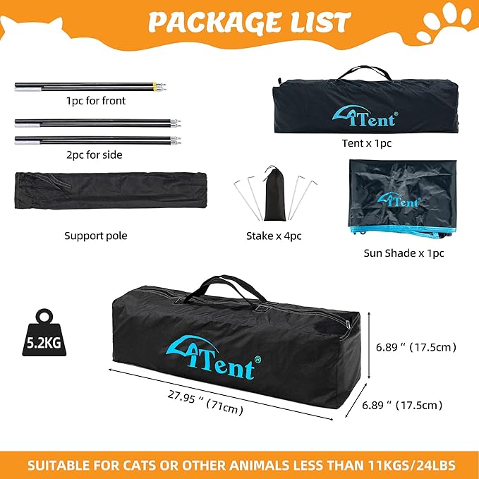 Cat Enclosure and Cat Tower Tent with Two Styles of canopiesfor Indoor and Outdoor,X-Large Outdoor Catio, Cat Tent,Portable and Foldable,Two Doors Design can Assemble More Shapes (Patented)-Mewly Pet