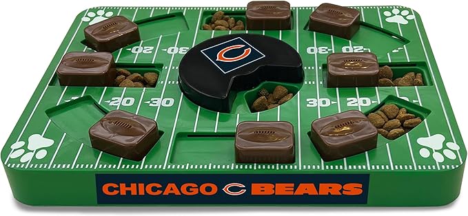 Pets First NFL Chicago Bears Puzzle Toy, Puzzle Treat Dog Toy, Interactive Dog Treat Toy, Dog Puzzle-Mewly Pet