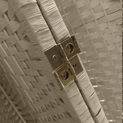 Sorbus Room Divider 6 ft. Tall - Privacy, Extra Wide Double Hinged Panels, Mesh Hand-Woven Design, Partition Room Dividers and Folding Screens, Wall Divider for Room Separation, Beige Wicker, 8 Panel