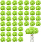 100PCS Artificial Hydrangea Flowers, Fake Flowers Silk Hydrangea Full Flowers Heads with Stems for Wedding Home Party Shop Baby Shower Decor (Green)