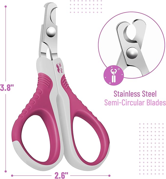 Mr. Pen- Cat Nail Clipper, Violet, Cat Nail Trimmer, Cat Nail Clippers, Cat Claw Clippers, Cat Clippers for Nails, Pet Nail Clippers, Kitten Nail Clipper, Small Dog Nail Clipper Cat Claw Trimmer-Mewly Pet