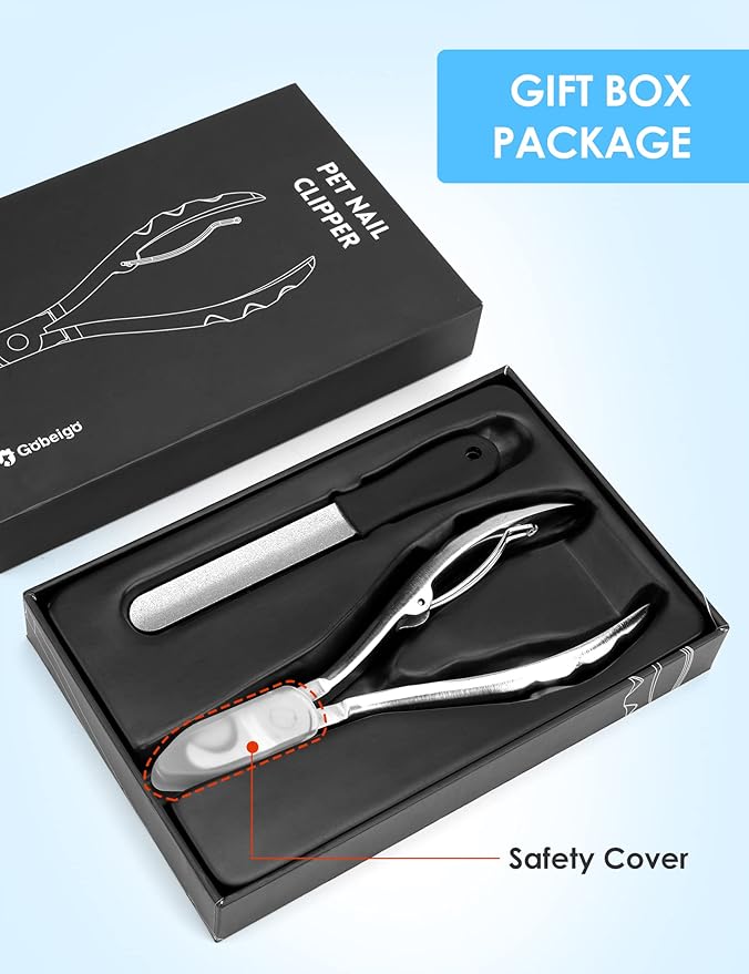 Gobeigo Upgrade Wide Open Dog Nail Clippers for Large Dogs Cut Like Butter, Heavy Duty Dog Nail Trimmer Full Metal Razor Sharp Professional for All Dogs Cats with Thick Toenail-Mewly Pet