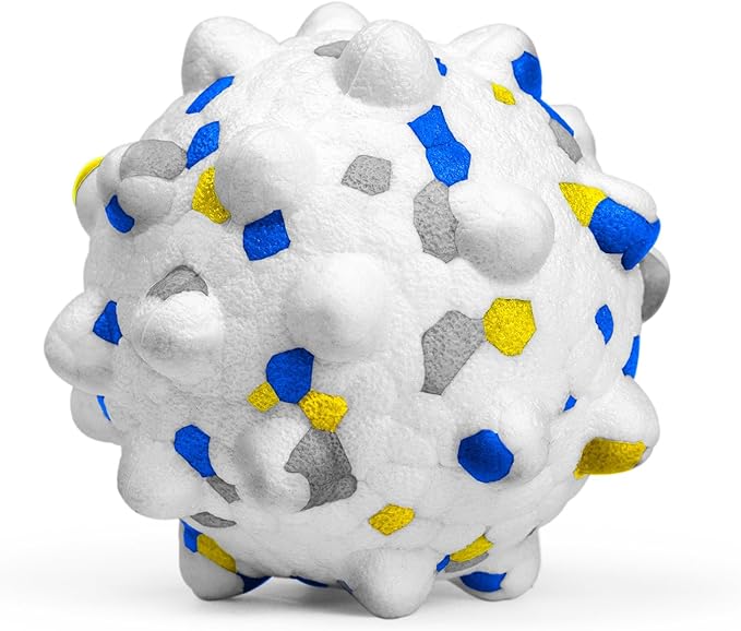 2.36'' Dog Balls for Dogs Aggressive Chewers Indestructible Tennis Durable Bouncy Interactive Dog Toy Balls for Fetch Game Floating Training(White Medium)-Mewly Pet