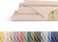 Linen Home 100% Cotton Percale Sheets Full Size, Sand Shell, Deep Pocket, 4 Pieces Set - 1 Flat, 1 Deep Pocket Fitted Sheet and 2 Pillowcases, Crisp Cool and Strong Bed Linen