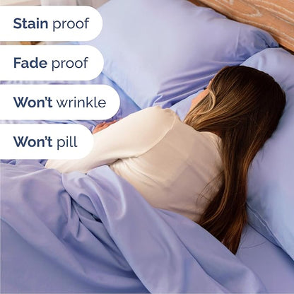 Full 6 Piece Sheet Set - Comfy Breathable & Cooling - Ultra Soft Hotel Luxury Bedding Set w/ 8-16 Inch Deep Pockets - 1 Flat & 1 Fitted Sheet & 4 Pillowcases - Wrinkle Free and Easy Care - Lavender