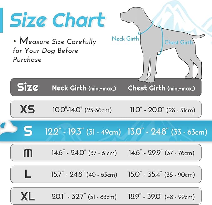 Eagloo Dog Harness Small Sized Dog, No Pull Service Vest with Reflective Strips and Control Handle, Adjustable and Comfortable for Easy Walking, No Choke Pet Harness with 2 Metal Rings, Sky Blue, S-Mewly Pet