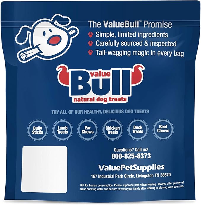 ValueBull USA Pig Skin Retriever Rolls, 6 Inch, Smoked, 25 Count - Premium USA Pork Hide Dog Chews, One-Piece, Easy Digestion, High Protein-Mewly Pet