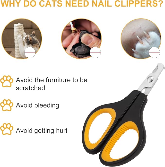 Cat Nail Clipper, Premium Dog Nail Clippers Trimmers Cat Claw Pet Nail Clippers Professional Ergonomic Anti-Slip Small Animals Grooming Tool for Kitten Cats Puppy Birds Hedgehogs Rabbits Hamsters-Mewly Pet
