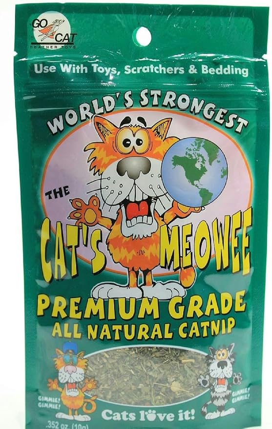 .352 Ounce The Cat's Meowee All Natural Premium Grade Cat Nip (Pack of 3)-Mewly Pet