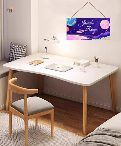 Personalized Signs Stars Wall Hanging Sign for Little Man Cave, Motivational Hanging Plaque Sign Outer Space Room Wall Art Decor, Planet Nursery Decor for Boys Room Kids Playroom Classroom Décor