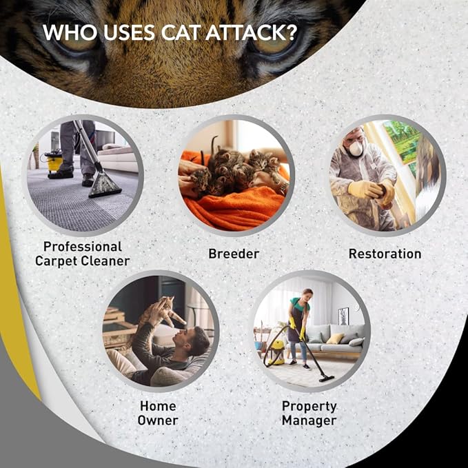 Odorcide Cat Attack Concentrate Odor Eliminator - Cat Urine Remover for Carpet & Upholstery - Litter Box Odor Eliminator - 16 oz-Mewly Pet