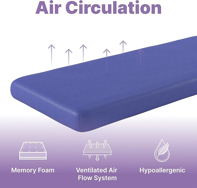 NapQueen 5 Inch Twin Memory Foam Mattress, Medium Feel, CertiPUR-US Certified, Bed in a Box, Breathable Soft Fabric Cover, Blue