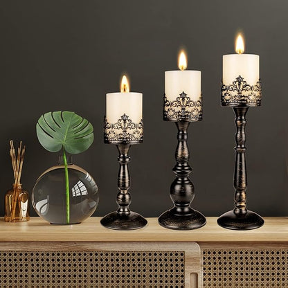 Vintage Candle Holder for Table Centerpiece Gothic Candle Stand Set