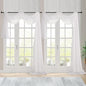 Chyhomenyc Extra Long Ivory Sheer Curtains 144 inch 2 Panels, Translucent Backdrop Window Scarf Drapes for Canopy Bed/Wedding/Living Room/Anniversary, 12FT Length, Each 59Wx144L in, 2PCS