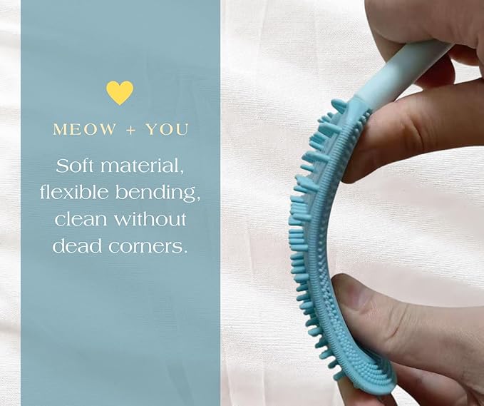 Cat Brush for Shedding,Cat Brushes for Indoor cats,Soft Comb, Short or Long Haired Cats,Pet Grooming,Bath and Massage Brush(3 pcs)-Mewly Pet