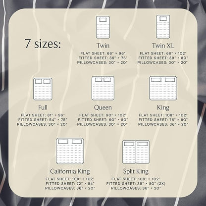 LuxClub 4 PC Full Size Sheet Set Bed Sheets, Breathable Luxury Deep Pockets Wrinkle Free Cooling Sheets Machine Washable Hotel Bedding (Full, Striped Light Grey)