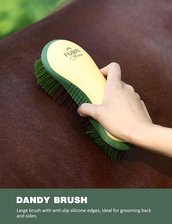 9PCS Horse Grooming Kit Curry Comb Sweat Scraper Horse Bathing Supplies Grooming Tools with Storage Bag Pasture Glow-Mewly Pet