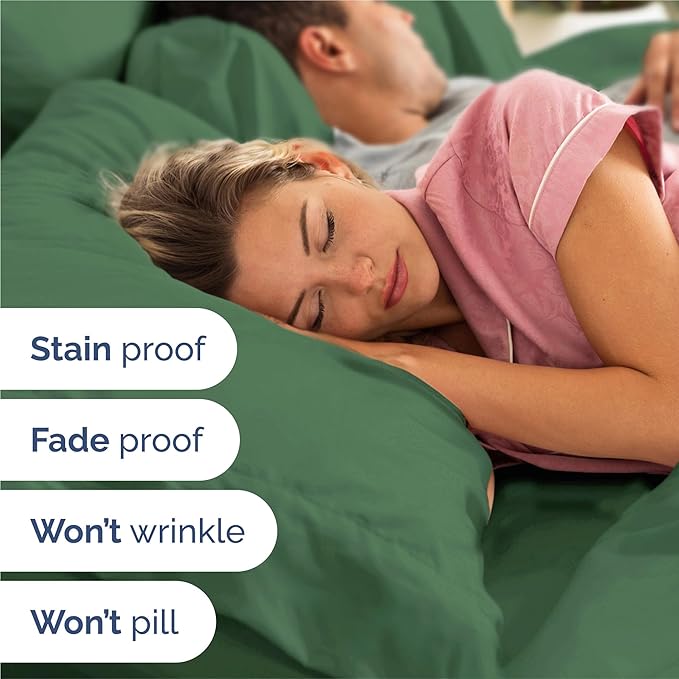 Twin 4 Piece Sheet Set - Comfy Breathable & Cooling - Ultra Soft Hotel Luxury Bedding Set w/ 8-16 Inch Deep Pockets - 1 Flat & 1 Fitted Sheet & 2 Pillowcases - Cozy, Wrinkle Free & Easy Care - Emerald