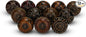 Dresser Knobs for Cabinets and Drawers Assorted, Dusty Ceramic Knob & Pull Handle for Kitchen Brown Cupboard Wardrobe Decorative Furniture Knobs - Pack of 12, (Dark Brown)