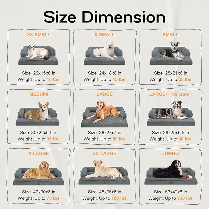 Small Dog Bed and Cat Sofa Waterproof Orthopedic Dog Beds for Small Dogs Cat Bed Comfy Pet Couch Sofa Beds with Washable Removable Cover & Non-Slip Bottom-Mewly Pet