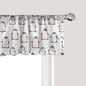 Ambesonne Penguin Window Valance Pack of 2, Pastel Colored Style Cartoon Animals from Antarctica Crowns on a Dotted Background, Rod Pocket Curtain Valances for Kitchen Bedroom, 54" X 12", Grey Pink