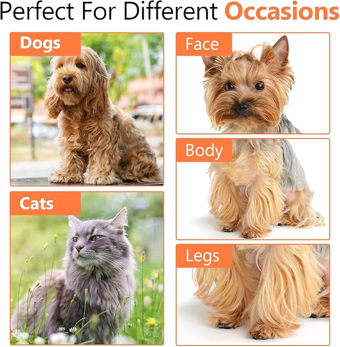 Professional Rounded Dog Scissors - Sharp Stainless Steel Blades with Colorful Handles, Safe and Easy-to-Use Pet Scissors for Long Lasting Grooming at Home-Mewly Pet