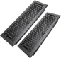 4x14 Inches 2 Pack Heavy Duty Walkable Floor Register - Easy Adjust Air Supply Lever Decorative Floor Vent Covers, Boston Design Vent Covers for Home - Matte Black