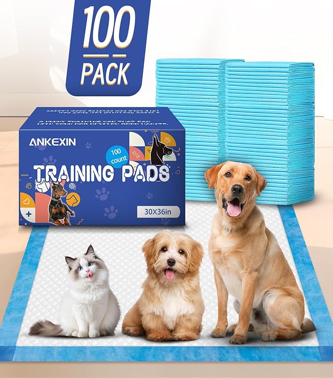 100 Counts XL Puppy Pee Pads 30x36 Inch | Super Absorbent Leak-Proof Dog Training Pads with Odor Control | Quick-Dry Potty Pads for Dogs & Cats-Mewly Pet