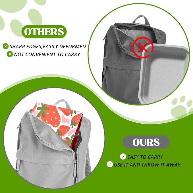 CONLI 30 PCS Disposable Litter Boxes for Cats, Foldable Waterproof Kitten Litter Box Low Entry, Portable Litter Box for Cats Small Pets Animals Travel Needs-Mewly Pet