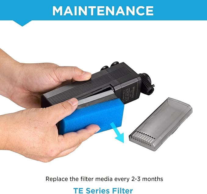 Replacement Cartridge for Fish Tank Filter TE-200 with Aquarium Filter Foam, Active Carbon and Ceramic Ring(TE200-S)-Mewly Pet