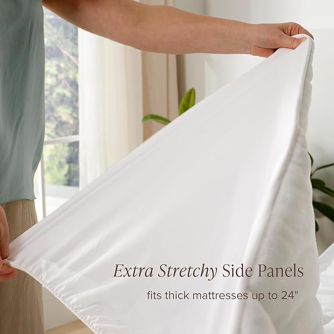 Bare Home Split King Microplush Mattress Topper - Pillow Top Reversible - Dual Sided All-Season - 8" to 24" Deep Pocket - Soft Fitted Cover - Plush Mattress Pad (Split King - 2 Twin XL)