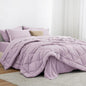 Love's cabin Twin XL Comforter Set Light Purple, 5 Pieces Twin XL Bed in a Bag, All Season Bedding Sets with 1 Comforter, 1 Flat Sheet, 1 Fitted Sheet, 1 Pillowcase and 1 Pillow Sham