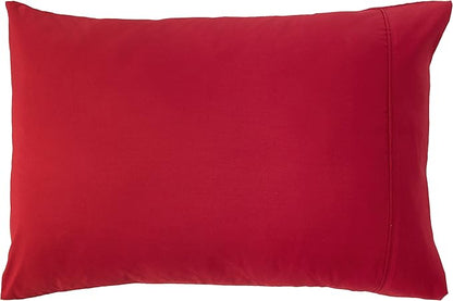 Sweet Home Collection 5 Piece Comforter Set Bag Solid Color All Season Soft Down Alternative Blanket & Luxurious Microfiber Bed Sheets, Red, Twin