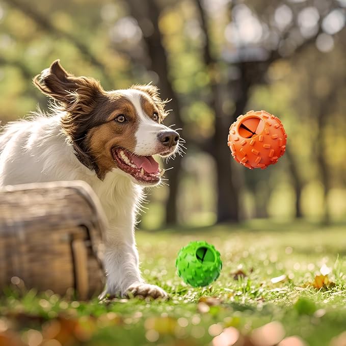 Treat Dispensing Dog Toys - Interactive Cognitive Dog Treat Toy,Puzzle Ball for Puppies & Small Dogs,Promotes Slow Eating, Reduces Stress,Perfect for Fetch,Chewing & Training-Mewly Pet