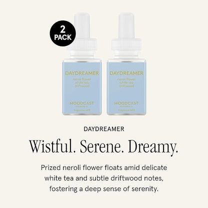 Pura & Moodcast Home Scent Refill - Smart Home Air Diffuser - Up to 120-Hours of Luxury Fragrance per Refill - Home Essential - Clean & Safe Diffuser Fragrance - 2 Pack, Daydreamer